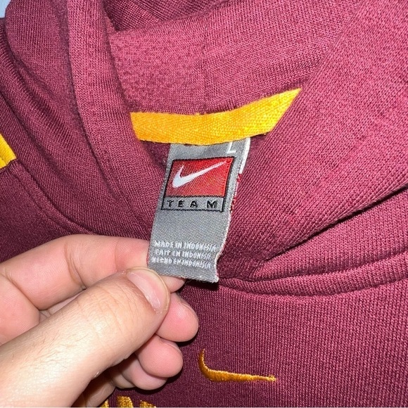 Nike University of Minnesota Center Swoosh Hoodie Sweatshirt - Picture 4 of 5